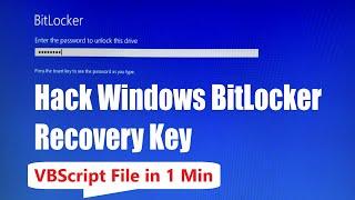 UNLOCK BitLocker in Windows Via VBScript File  | QUICK and EASY in 1 Minute