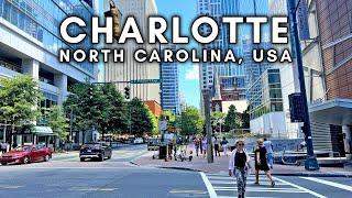 North Carolina, USA: Exploring Charlotte Downtown - 4K Walking Tour