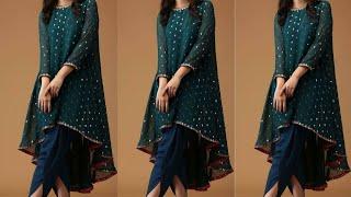 asymmetric hemline kurti designs || Up down kurti ideas || High low kurti designs 2021