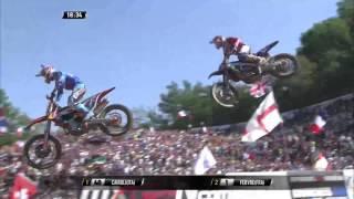 Romain Febvre passes Antonio Cairoli MXoN Maggiora Italy 2016