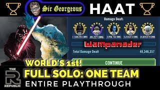 ONE TEAM CLEARS HAAT: Full Solo- Wampanader | SWGOH | Sir Georgeous Games