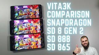 VITA3K PS VITA Emulator I Snapdragon 8 Gen 2 vs Snapdragon 865 vs 888 Comparison Native GPU Drivers