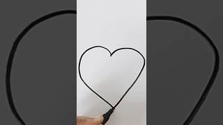 How to draw a colourful heart ️| #shorts #drawing #colors #skyart