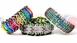 Super Stripe Fishtail - Rainbow Loom Bracelet Tutorial - One Loom Advanced Evolved Sailors Pinstripe