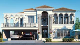 Mansion House Design for Overseas | Spanish House with 05 Terraces | 1 Kanal Villa at Corner Plot