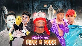 SCARY BLIND HIDE & SEEK!! “ HALLOWEEN EDITION”