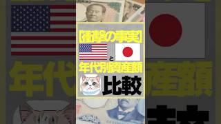 【衝撃の事実】アメリカと日本年代別資産額比較　#お金　#投資　#節約　#資産　#お金を増やす #投資初心者 #日本　#アメリカ　#株式投資をするために必ず知っておくべき情報を毎日配信するチャンネル