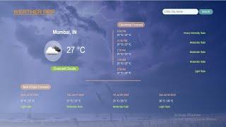 Weather App using HTML CSS and JavaScript