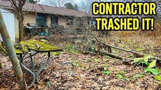 CONTRACTOR SCAMMED this ELDERLY LADY THEN TRASHED HER YARD! I cleaned it for free