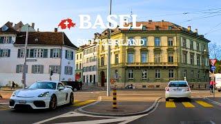 Driving in Basel SWITZERLAND 2024 