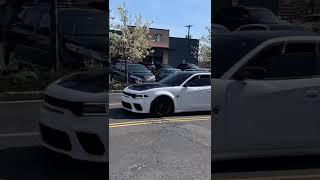 Straight Piped Hellcat Leaving Car Meet