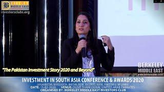 Maheen Rahman | The Pakistan Investment Story | Investment in South Asia Conference & Awards 2020