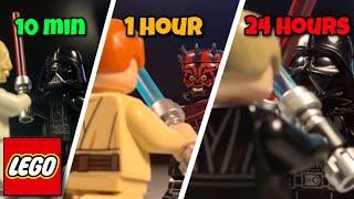 Lego Star Wars (10 Min vs 1 Hour vs 24 Hour) Stop-motion Fight Scene Challenge!!