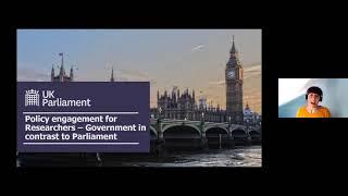 Policy Engagement for Researchers – how to engage with Government, in contrast to Parliament