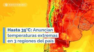 Hasta 35°C: Anuncian temperaturas extremas en 3 regiones del país