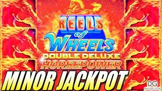 NEW MINOR JACKPOT REELS OF WHEELS DOUBLE DELUXE 100X HORSEPOWER CASINO SLOT MACHINE LAS VEGAS