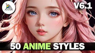 Insane 50 Anime Styles with Midjourney v6.1 (Prompts Included)