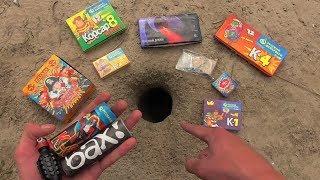 TOP 10 POWERFUL FIRECRACKERS IN the HOLE  EXPLODE FIRECRACKERS