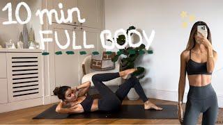 10MIN everyday full body hourglass pilates workout // beginner friendly / no equipment | LIDIAVMERA