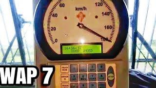 WAP 7 HS 180 KMPH TRIAL CAB VIEW ! WAP7 AT 180 KMPH