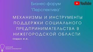 Механизмы и инструменты поддержки социального предпринимательства Бизнес-форум «Перспектива»