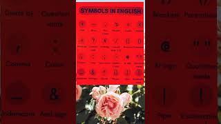 Symbols in English #symbols #meaning #signs #students #learn #bmw #knowledge #grammar #teaching #fun