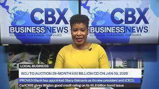 (BOJ) to auction 26-month Certificate of Deposit (CD) | CBX Business News.