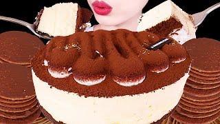 【咀嚼音】ティラミスケーキ、チョコ菓子、リミテッドオレオ｜ASMR MUKBANG｜OVAL TIRAMISU CAKE, COCOLATE EATING SOUNDS 초콜릿 티라미수 먹방