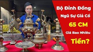 (BÁN CHẠY NHẤT 2024) Bộ Đỉnh Đồng Ngũ Sự 36Kg Màu Giả Cổ Giá Bao Nhiêu Tiền? Đồ Đồng Thành Tâm