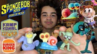 Spongebob Movie Sponge On The Run Kamp Koral Spongebob Burger King Toy Squidward Sandy Gary Review