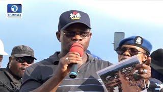 Gov. Yahaya Bello Inspects Completed Erosion Control Projects