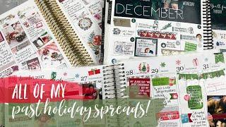 ALL MY PAST HOLIDAY PLANNER SPREADS! | tattooed teacher plans