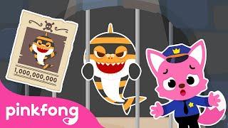 Thief Shark Family, All Under Arrest | Catch the Thief Shark | Baby Shark Story | Official Pinkfong