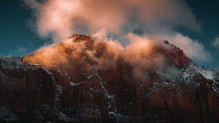 Windy Winter Storm in the Desert | Howling Snowstorm Ambience Snow Blizzard Zion White Noise | 12 Hr