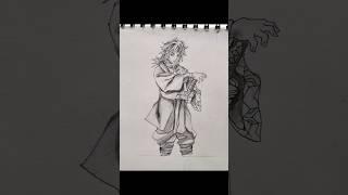 Giyu Tomioka | Demon Slayer️ Hashira Speed drawing #shorts #anime #drawing