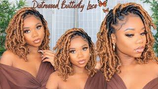 DISTRESSED BUTTERFLY LOCS TUTORIAL | EASY METHOD | PROTECTIVE STYLE | Chev B.