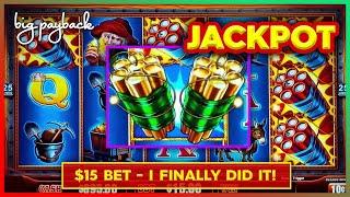 $15/Spin → RARE JACKPOT Feature! Eureka Treasure Train Slot - FINALLY!!