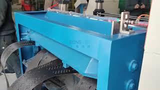 Plastic sheet hole punching test of the automatic online punching machine