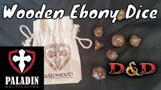 Paladin Roleplaying Wooden Ebony D&D Dice