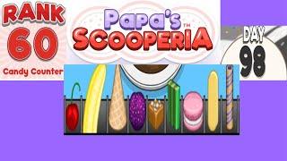 PAPA'S SCOOPERIA | Rank 60 - All STANDARD PLACEABLE TOPPINGS Unlocked! (STICKER 058)