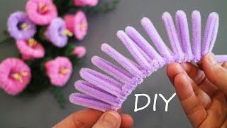 THIS IS GREAT How to make a bouquet of flowers from chenille wire Pipe cleaner