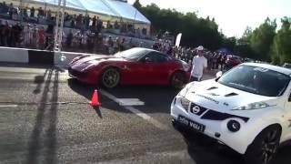 Nissan juke (vr38dett) vs Ferrari 599 GTO