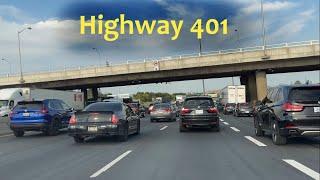 Driving on BUSIEST Highway in the WORLD - Toronto Highway 401  Driving in CANADA