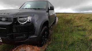 4x4 Wales New Land Rover Defender 110 green lanes. Elan Valley