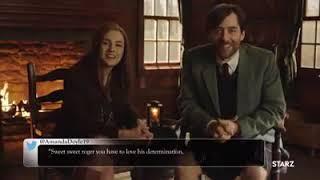 Rik Rankin and Sophie Skelton read fan posts about their budding relationship.