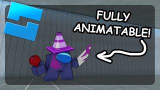 Grey Crewmate FULLY ANIMATABLE RIG! (ROBLOX Studio)