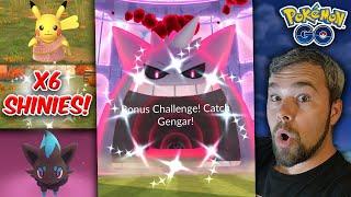 Shiny Gigantamax Gengar Caught! Saaree Pikachu!? More Halloween Shinies! (Pokémon GO)