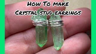 How to make crystal stud earrings