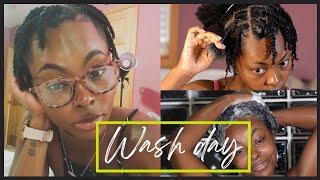 Wash day routine for natural hair. Styling my hair into chunky two strand twists.