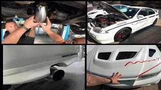 MITSUBISHI EVO VI 4g63t DIY DOWNPIPE AND DECAT